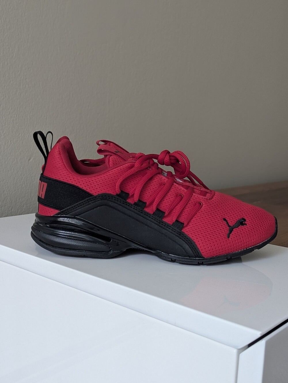 Puma Red and Black Low-Top Sneaker